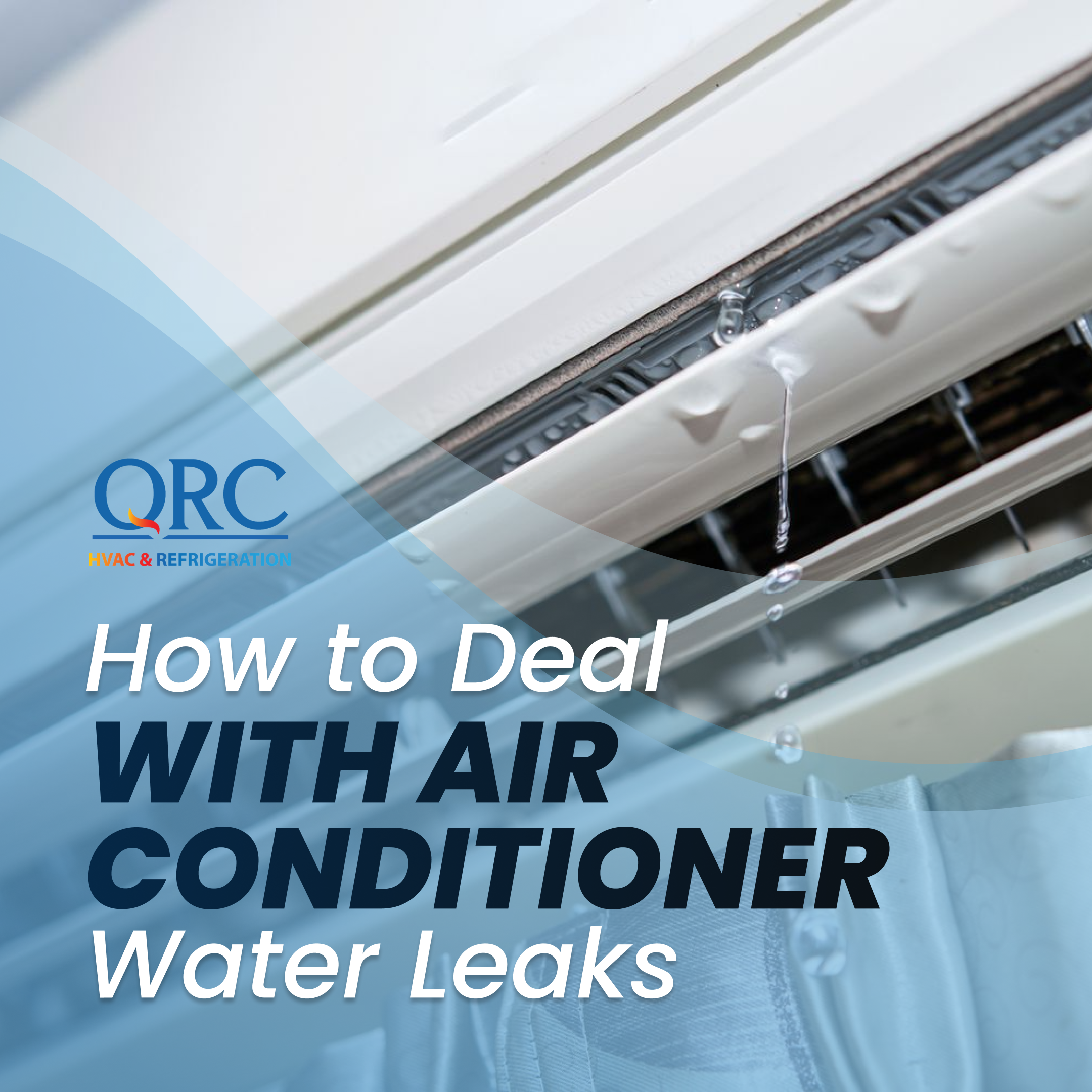 Guidance on managing water leakage from air conditioning units.