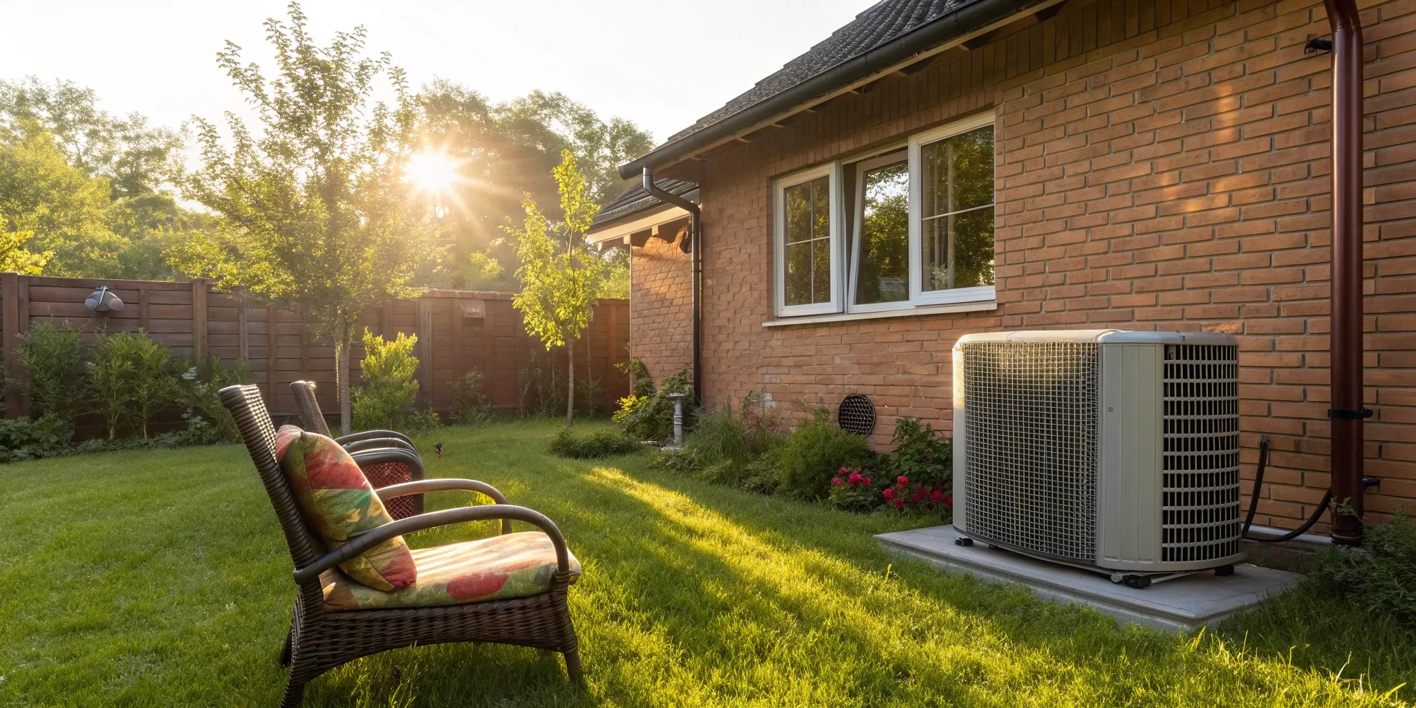 Outdoor heat pump unit that may require professional repair service.