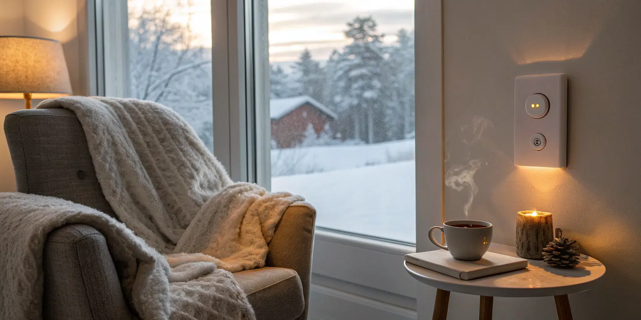 A warm home on a snowy day, a common time for auxiliary heat to be running.