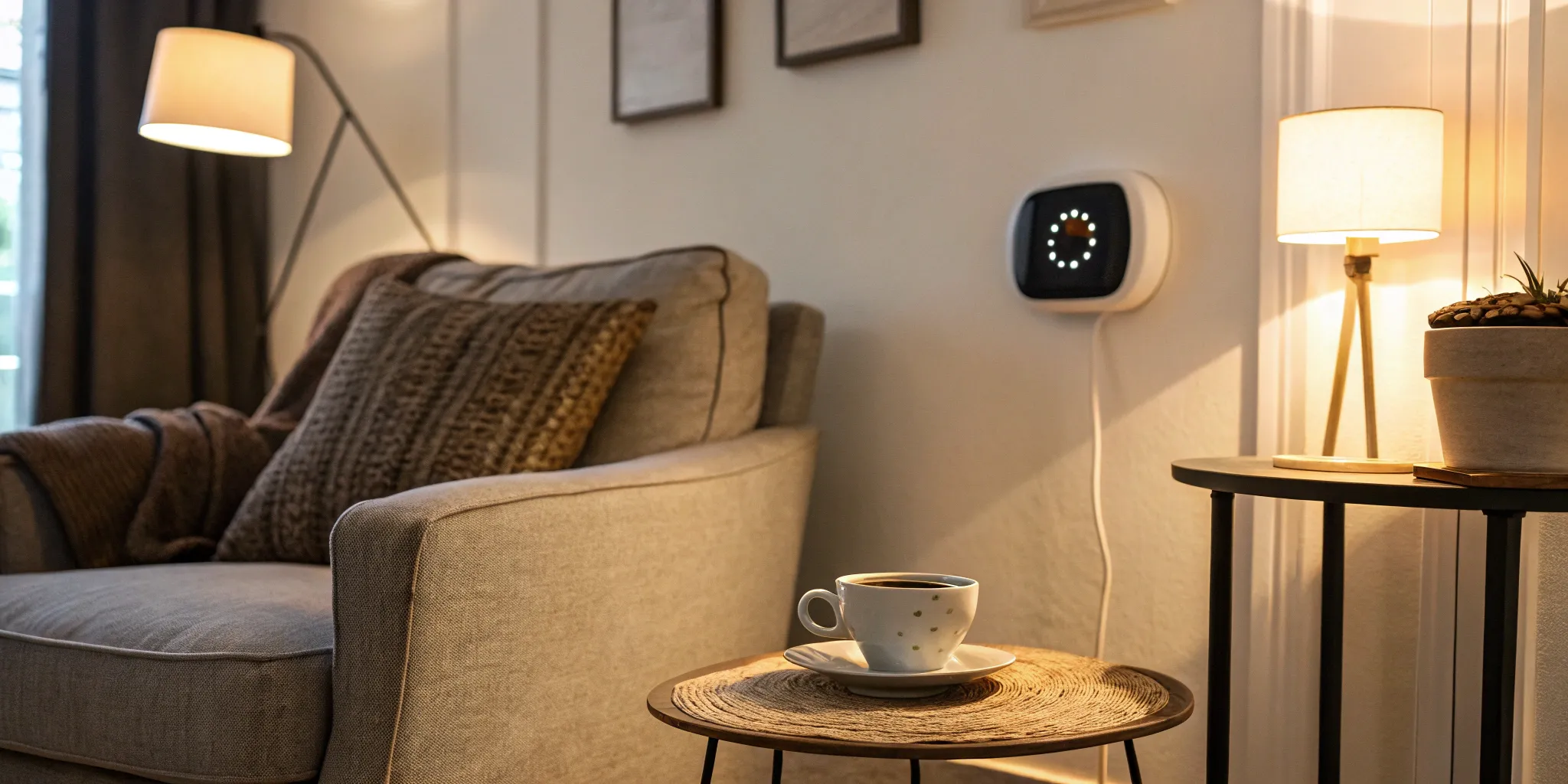 A smart thermostat, a key check on an HVAC maintenance checklist PDF.