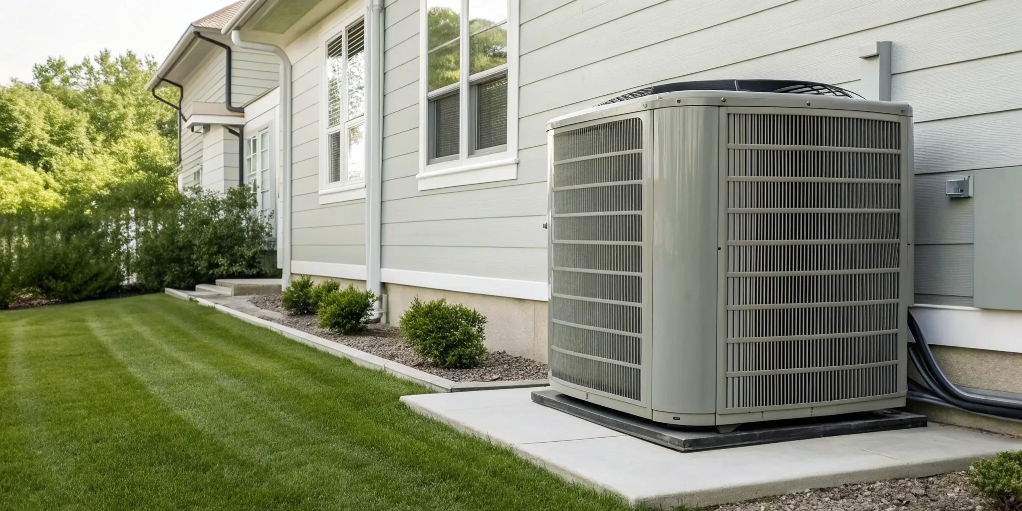 The cost of a new 3-ton air conditioner installed outside a home.