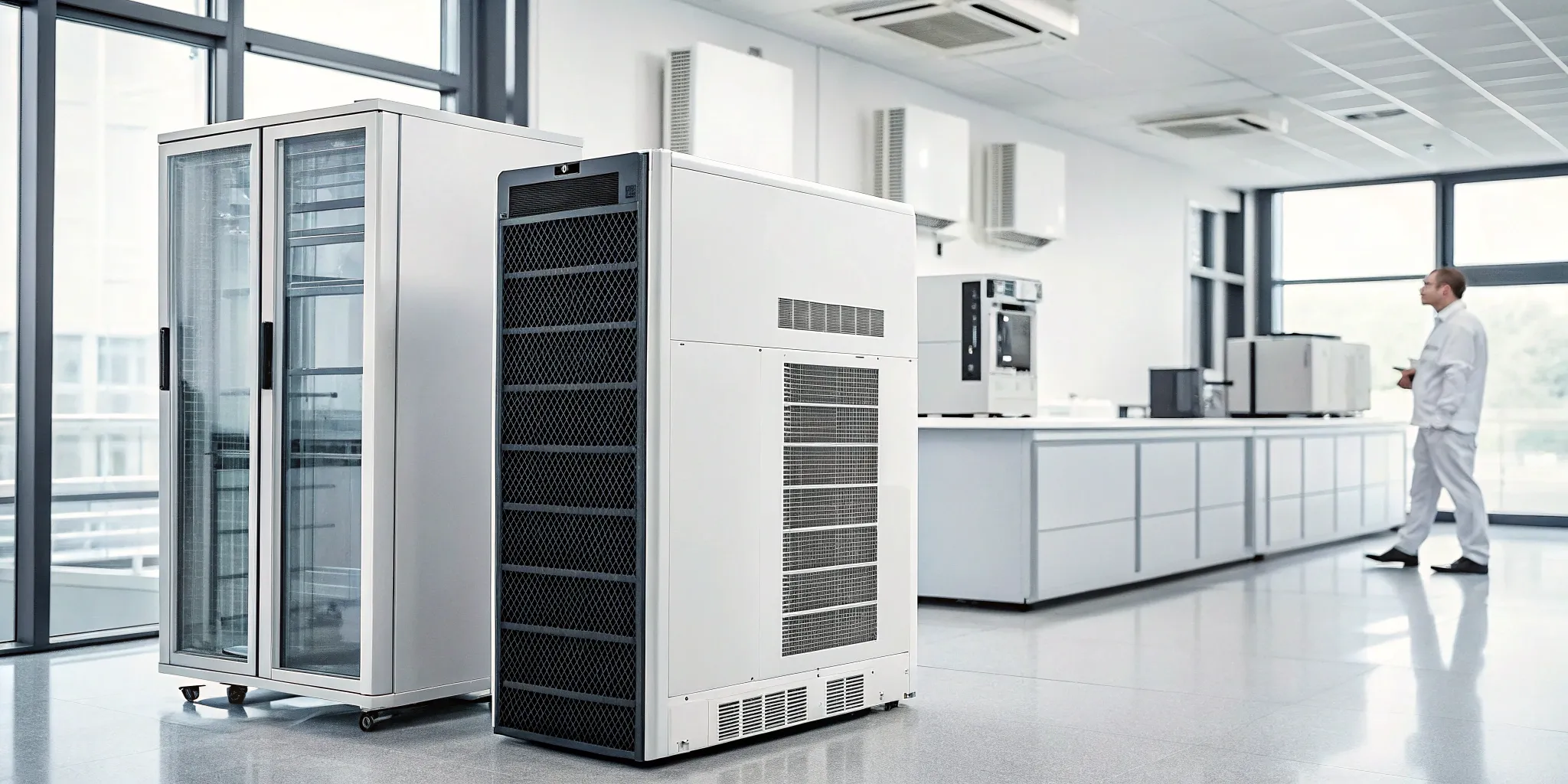 A modern HVAC system using new refrigerants to replace R-410A.