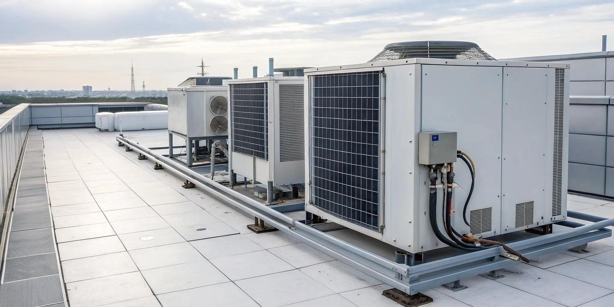 Rooftop commercial HVAC units in Kernersville requiring emergency service.