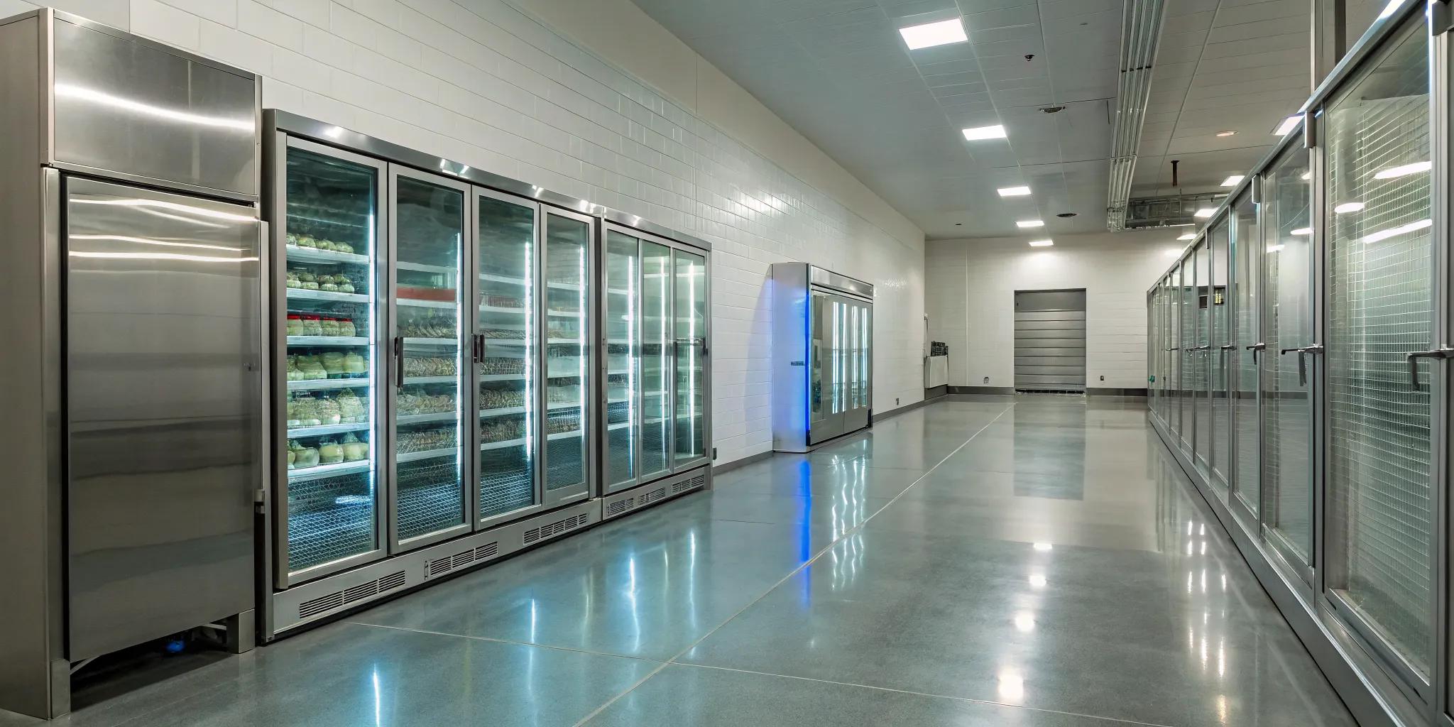 Organized shelves in a walk-in cooler prevent uneven cooling and improve airflow in Mocksville.
