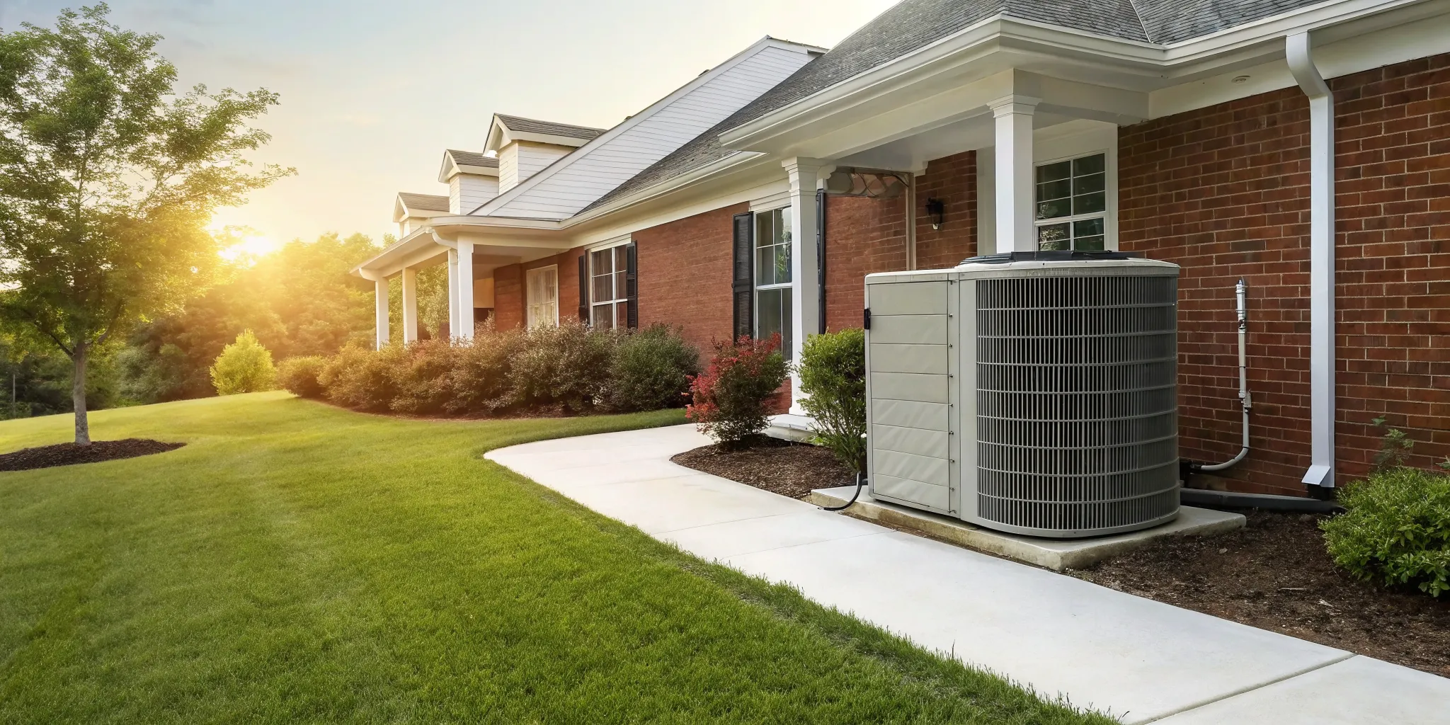 A clean outdoor AC condenser coil in Winston-Salem, crucial for lowering electricity usage.