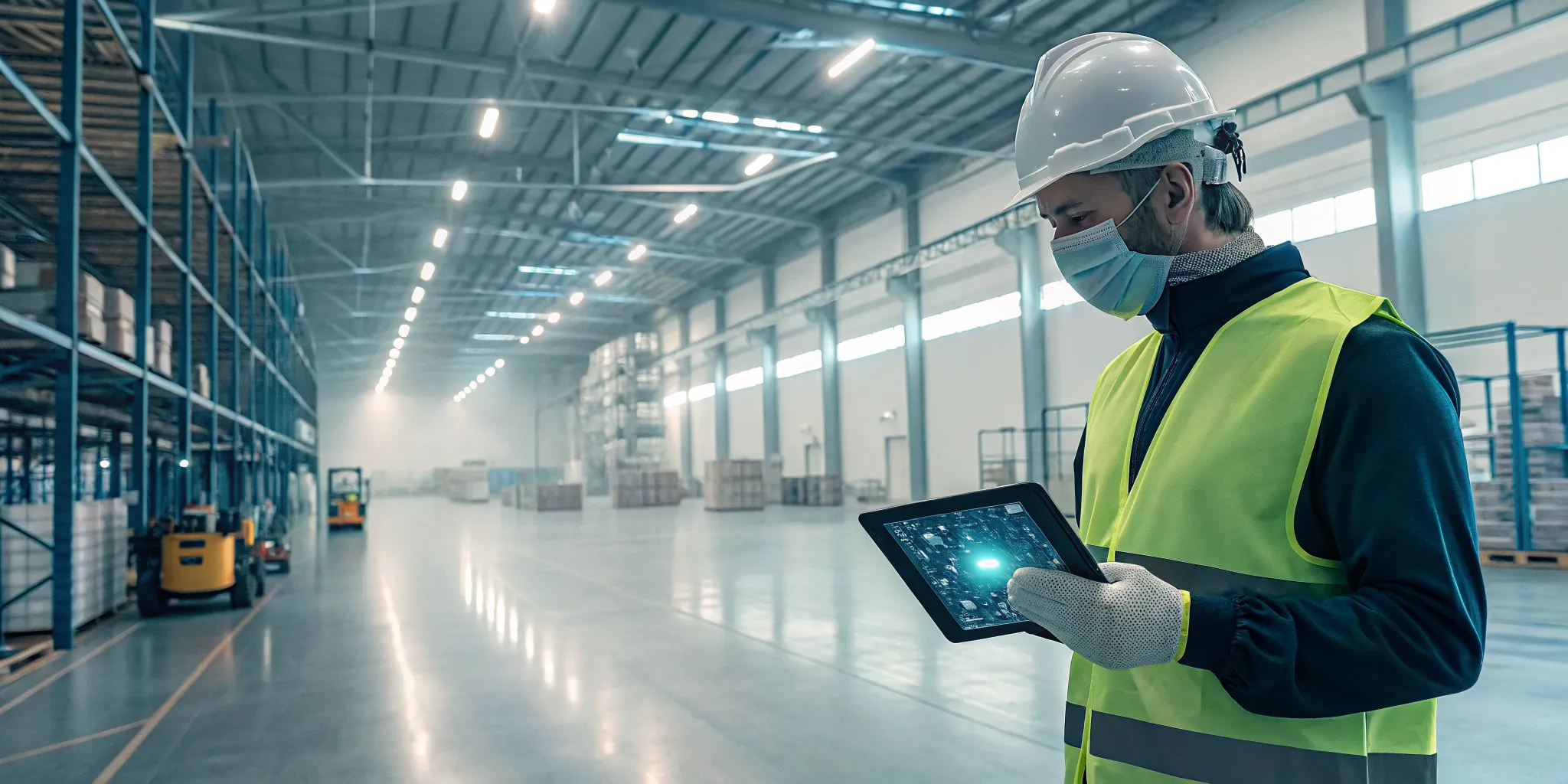 Advanced HVAC diagnostics on a tablet help prevent warehouse downtime in Clemmons.