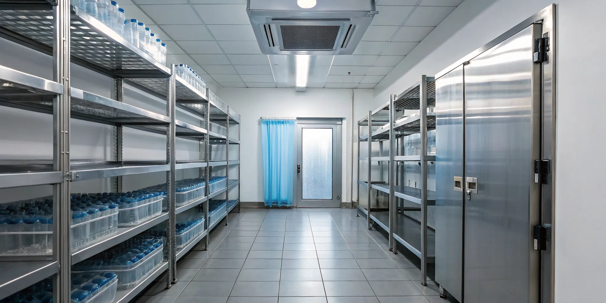 Organized walk-in cooler shelves with proper spacing to prevent uneven cooling in Winston-Salem.