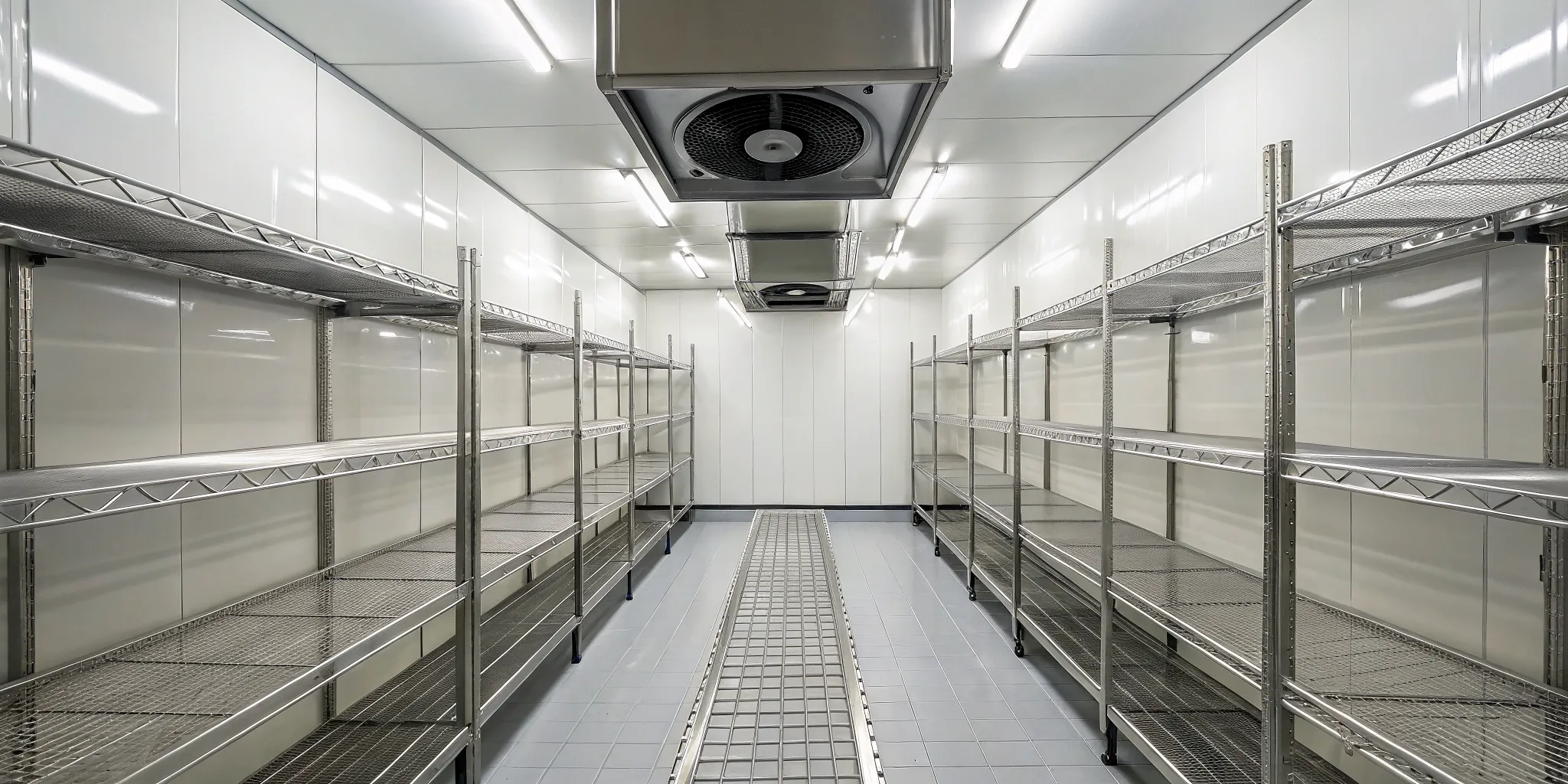 Preventing uneven cooling in a Lewisville walk-in with organized shelves for proper airflow.