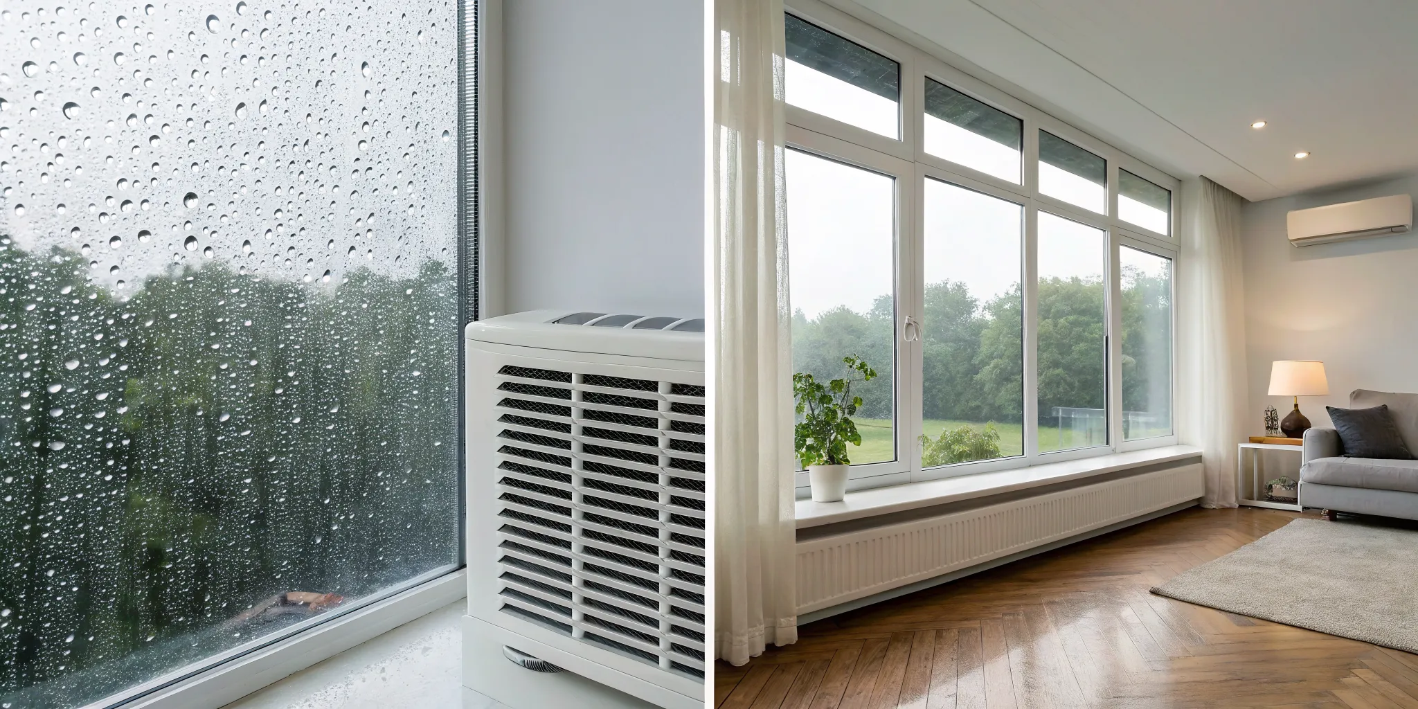 An air conditioner in a Winston-Salem home working against high summer humidity levels.