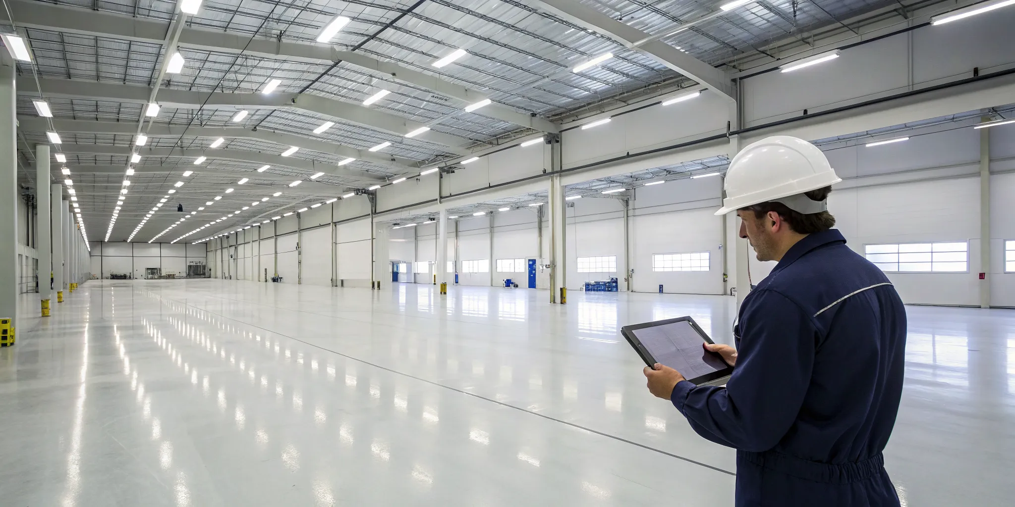 Technician uses advanced diagnostics on a tablet to reduce HVAC downtime for a Mocksville warehouse.