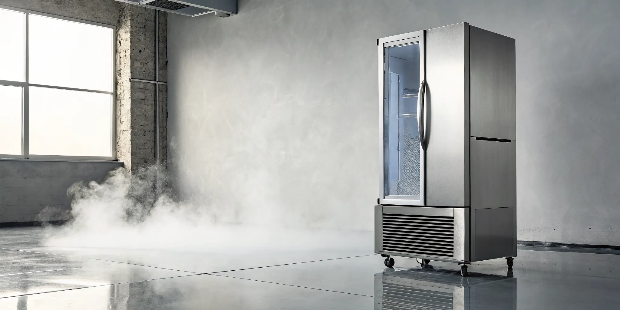 A commercial ice machine with the common parts that are often the first to fail.