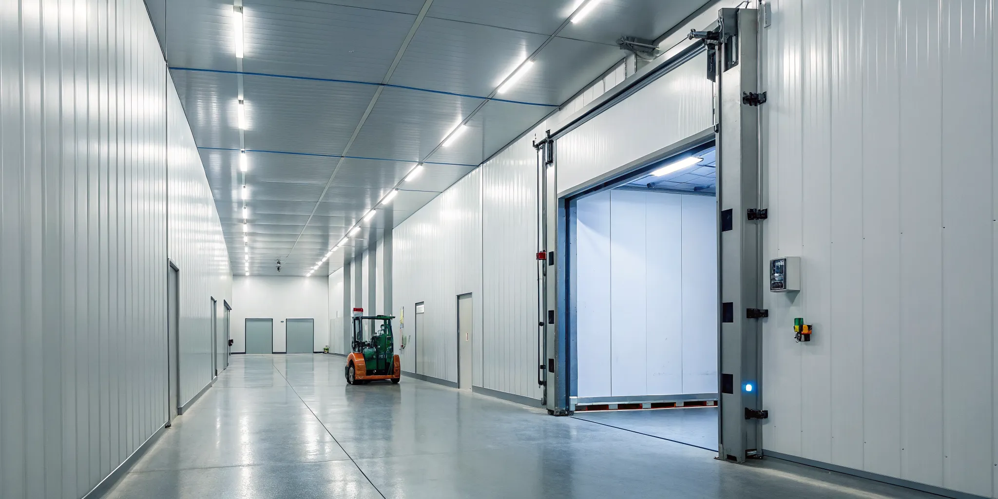 Automatic door system improving freezer efficiency and cutting costs in Thomasville.