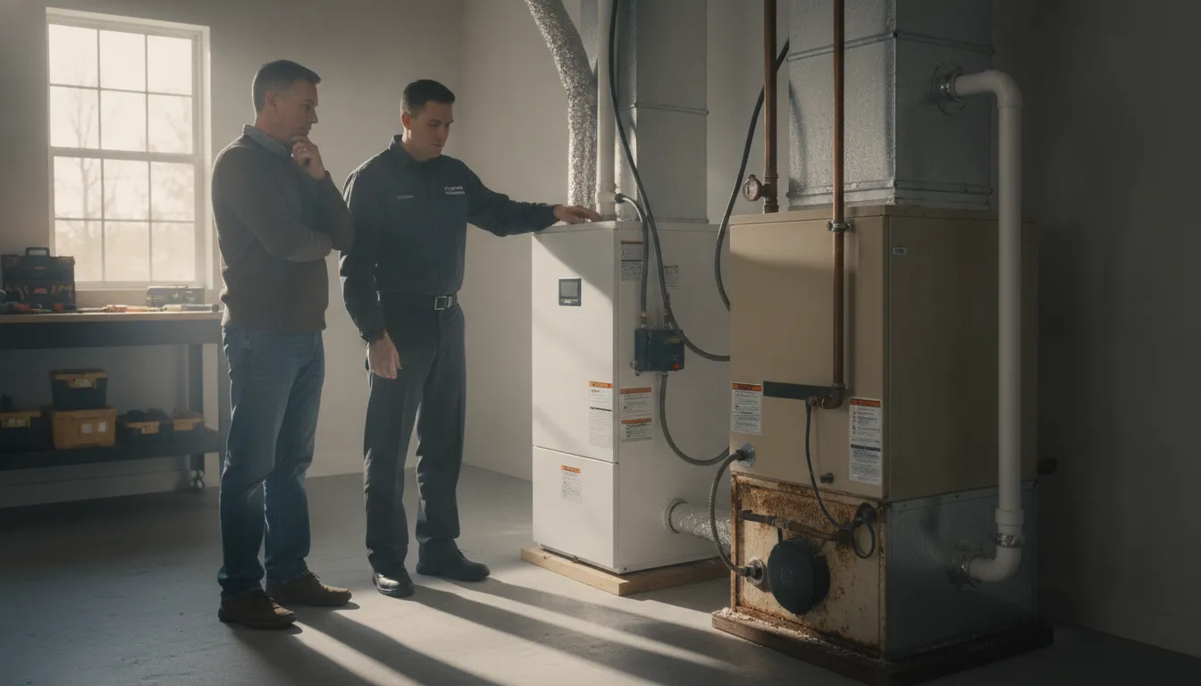 When should you consider upgrading instead of repairing your furnace in Yadkinville?